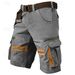 Men's Clothing Men's Outdoor Cropped Pants Summer Breathable Workwear Shorts Without Belt_viptrois.com