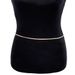 Unisex Waist chain Stainless steel street beat double loop waist trim metal chain Body chain Simple double snake bone waist chain_viptrois.com