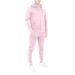 Men's Clothing Unisex Zip-Up Hoodie & Jogger Set - Trendy Casual Outfit In Blossom Pink, Custom Logo Option, Winter Warmth, Polyester Blend_viptrois.com