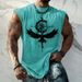 Men's Clothing Sleeveless Daily Tops Vest Fashion Sports Wish Printing Top_viptrois.com