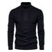 Men's Clothing Autumn New Men's High Collar Casual Knitted Warm Bottoming Shirt Men's Solid Color Pullover Large Size_viptrois.com