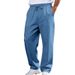 Men's Stretch Knit Jogger Pants – All-Season Straight-Leg Business Casual Trousers (Navy/Black/Army Green, S-Xxxl)_viptrois.com