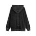 Dark Design Sense Cut Out Skeleton Hooded Sweatshirt For Men, Niche Trendy Brand, Washed Vintage Distressed Pullover_viptrois.com