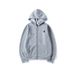25 Spring Hooded Cardigan Sweater Fashion Small Logo Loose Large Size Youth Zipper Jacket_viptrois.com