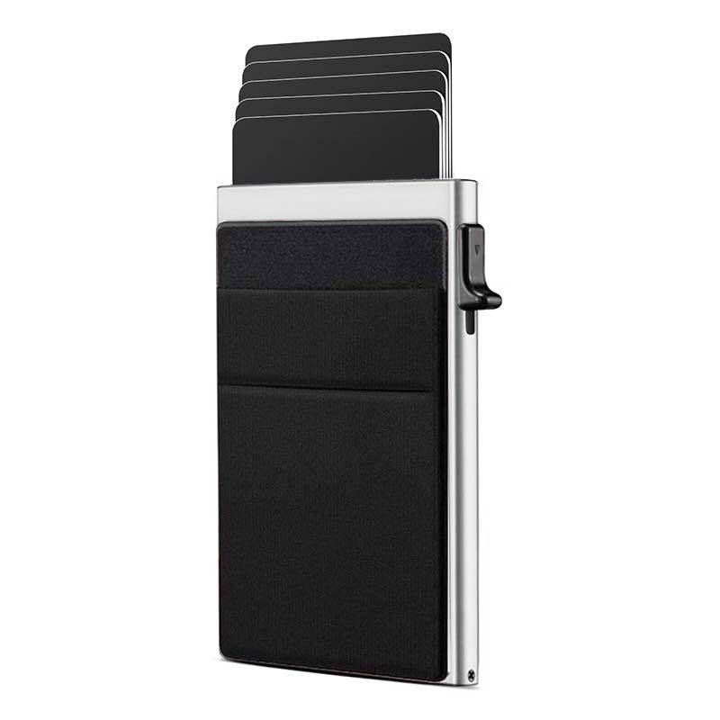 Passport Covers & Wallets RFID Side Push Anti Theft Multi Card Metal Card Holder Aluminum Alloy Card Box Multi Function Cash Clip Credit Card Holder_viptrois.com