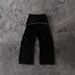 American Personality Dark Design Sense Trendy Zipper Irregular Straight Pants Men And Women The Same Versatile Retro Trousers_viptrois.com