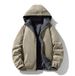 Men's Clothing Winter Reversible Down Jacket With Hood, Lightweight Warmth, Waterproof & Windproof, For Teens & Adults (Black, Khaki, Dark Grey)_viptrois.com