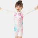 Mother & Kids Momasong Children's Swimsuit INS Style Girl's Medium Sized Baby One Piece Long Sleeved Seaside Sunscreen Surfing Swimsuit_viptrois.com