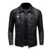 Men's Clothing Version Slim Trend Plus Velvet Thickened Motorcycle Jacket Men's Leather Jacket_viptrois.com