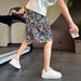 Men's Plus Size Trendy Graffiti Beach Shorts Casual Loose Five Point Pants New Style Painted Suitable For Wearing Outside_viptrois.com