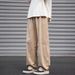 Japanese Functional Splicing Casual Pants Men's Spring And Autumn Loose Straight Basic Cityboy Wide-leg Tooling Trousers Men_viptrois.com