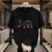 Men's Clothing Short Sleeved Ins Pure Cotton Summer New Men's Printed T Shirt Trendy Men And Women All Match Round Neck T Shirt Men_viptrois.com