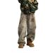 Men's Clothing High Street Retro Washed Tie Dyed Distressed Jeans For Men And Women Autumn High Waist Straight Wide Leg Mopping Trousers_viptrois.com