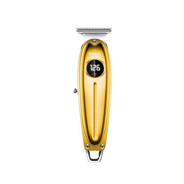 KM KM-1948 Golden LED Display Metal USB Charging Electric Men'S Clipper Professional Hair Trimmer_viptrois.com