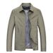 Men’s Slim-Fit Corduroy Jacket – Lightweight Business Casual Blazer With Stand Collar & Zip Closure (Rabbit Wool Blend, Wrinkle-Resistant)_viptrois.com