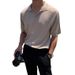 Men's Clothing High Quality Casual Lapel Slim Knit Sweater Men's Polo Short Sleeve Trend_viptrois.com
