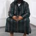 Men's Clothing Loose Large Size Long Hooded Jumpsuit Striped Printed Muslim Robe_viptrois.com