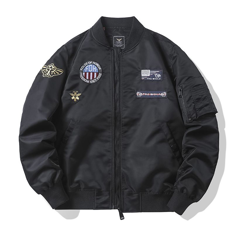 Men's Clothing retro high street workwear multi pocket pilot baseball jacket men's ins trendy loose jacket all match_viptrois.com