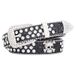 Buckle three-piece rhinestone inlaid belt women's all-match decorative skull personality rhinestone sequins with pants belt_viptrois.com
