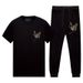 Men's Clothing new men's suit mature style hot diamond crane simple fashion short sleeved T shirt men's trousers_viptrois.com