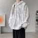 Factory Direct Sale Spring And Autumn Tie-Dye Hooded Sweatshirt For Men, Japanese Style, Plus Size, Unique Design,_viptrois.com