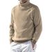 Men's High Neck Thermal Knit Sweater – Breathable, Anti-Bacterial, Long Sleeve Loose Fit Pullover For Winter (M/L/XL/XXL/XXXL, 10 Colors)_viptrois.com