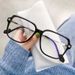 New Trendy TR Square For Women, Personality Fashion Anti-Blue Light Glasses, Large Plain Glasses Frame 8502_viptrois.com