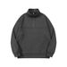 Half Zipper Stand-up Collar Heavy Jacquard Fleece Sweater Men's Autumn And Winter New American Trendy Brand 360G Thickened Top Jacket_viptrois.com