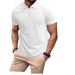 Men's Performance Knit Polo Shirt – Breathable Semi-Zip Sport Top (White/Grey/Khaki/Black/Navy) – S-XXXL_viptrois.com