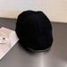 New PU Autumn Winter Large Head Circumference Corduroy Forward British Fashion Newsboy Cap Casual Artistic Beret_viptrois.com