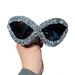 Personalized Large Frame Diamond Studded Sunglasses Retro Trend Glasses Fashion Catwalk Cat Eye Sunglasses European And American Cross Border_viptrois.com