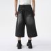 Men's Clothing Summer High Street Profile Wide Leg Drape Seven Point Jeans_viptrois.com