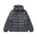 Pure 90 White Duck Lightweight Ribbed Down Jacket Short 2025 New Model Unisex Couple Windbreaker Inner Liner Hooded Coat_viptrois.com