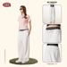 Men's Clothing Neutral Style Splicing Double Waist Wide Leg Pants Sports Straight Sweatpants_viptrois.com