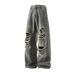 Men's Clothing Ripped Jeans Men Summer New Thin Design Niche Washed Distressed Loose Straight Trousers_viptrois.com