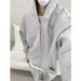 2025 European And American Trends New Autumn And Winter American Solid Color Loose Hooded Sweater Men And Women The Same Sweater Jacket_viptrois.com