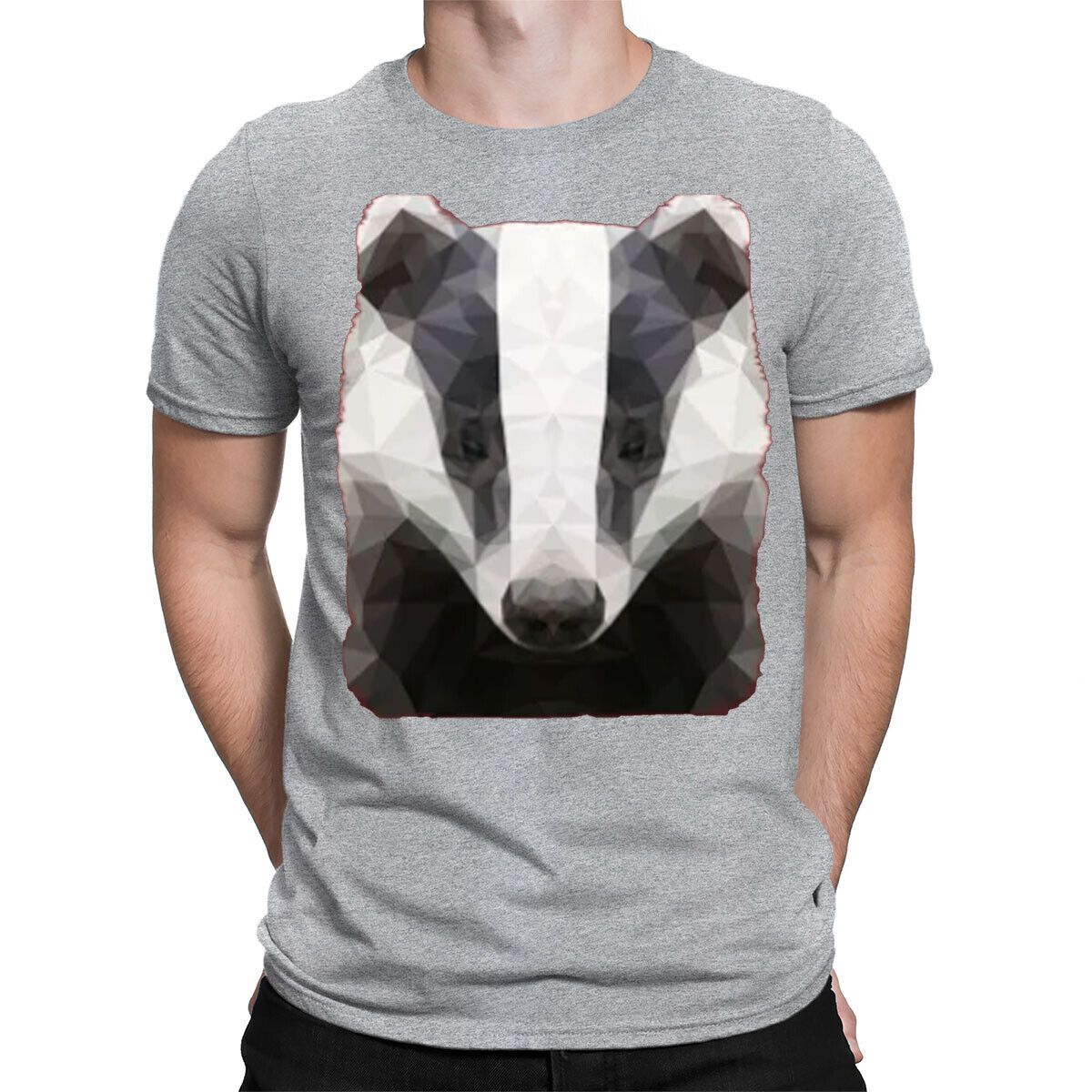Badger Animal Face Ani Mates Funny Novelty Mens Womens T-Shirt Mens Womens Tees Tops Tee Top #DNE_viptrois.com