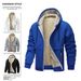 Men's Clothing Fleece Lined Winter Jacket With Hood - Windproof & Warm Zip Up Outerwear For Casual Sports (Black, Light Gray, Dark Gray)_viptrois.com