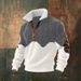 Monochrome Man- 2025 European And American Cross-Border Autumn Winter New Style Fur Collar Trendy Casual Loose 3D Printed Half-Zip_viptrois.com