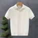 Men's Clothing Handsome Short Sleeved Sweater Trendy Brand Casual Half Sleeved Knitted Sweater Spring And Summer Bottoming Shirt_viptrois.com