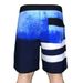 Men's Stretch Quick-Drying Surfing Beach Pants Bodybuilding Competition Horizontal Striped Loose Sports Spot Shorts_viptrois.com