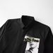Men's Long Sleeve Letter Embroidery Shirt – Stylish Cotton Slim Fit Casual Top With Urban Print Design_viptrois.com