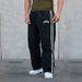 Men's Clothing Sports Pants Double Stripe Stitching Printed Casual Pants Gym Sports Fitness Mid Waist Straight Pants_viptrois.com