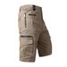 Men's Clothing Cropped Trousers Men's Loose Straight Summer Large Size Trendy Casual Mid Length Trousers With Multiple Pockets Pure Cotton Work Shorts_viptrois.com