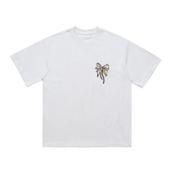 Summer New American Trendy Brand Bow Street Style Loose Short Sleeve T-Shirt For Men_viptrois.com