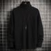 Men's Clothing Autumn And Winter High Collar Half High Collar Slim Fit Plus Velvet Thick Warm Inner Wear Knitted Base Wool Sweater_viptrois.com