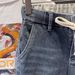 Men's Stretch Casual Denim Shorts Elastic Waist Drawstring Blue Summer New Style Slanted Pockets Five Point Pants_viptrois.com