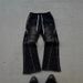 Men's Clothing Retro Zipper Design Sense Washed Sweatpants Men And Women_viptrois.com