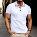 Men's New Lapel Polo Shirt Men's Casual Fashion Short Sleeve T Shirt Polo Shirt Men_viptrois.com