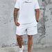 Men's Clothing Short Sleeved T Shirt Shorts Sexy Comfortable Loose Two Piece Suit_viptrois.com
